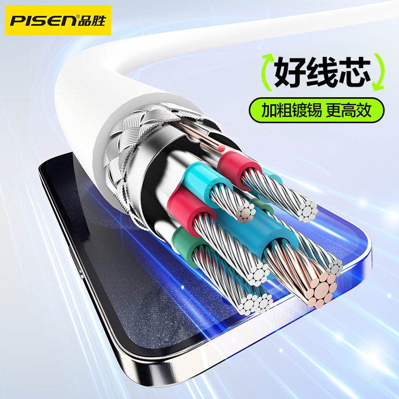 某某AP20-1200 PISEN QUICK C to C+L 100W二合一数据线1.2m